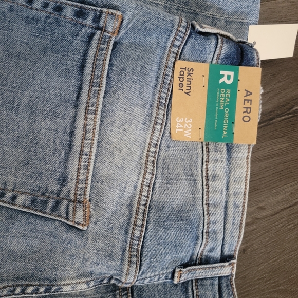 NEW...Aeropostale mens skinny taper jean R REAL ORIGINAL DEMIN stretch 34W/34L - Picture 7 of 15